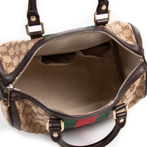 gucci vintage web medium boston bag replica